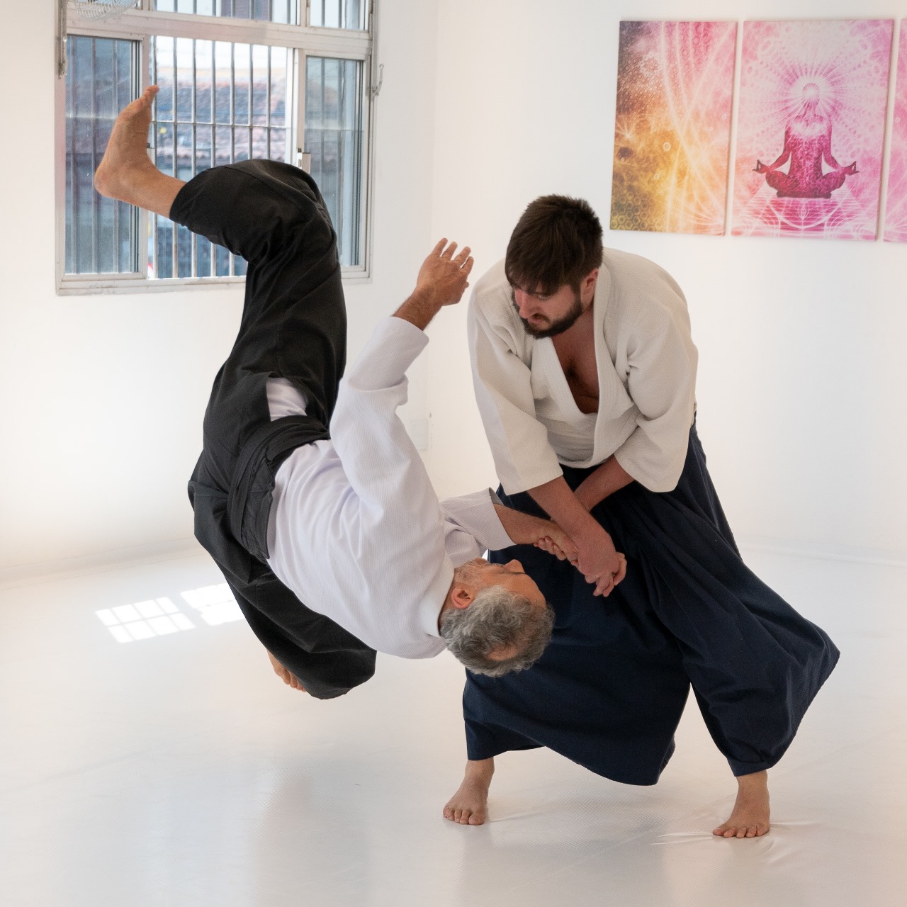 Prática de Aikido na Gorinokai